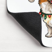 ペンブロークウェルシュコーギーサンタクリスマスツリーライトX マウスパッド (コーナー)