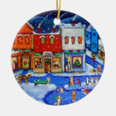 ペンブロークウェルシュコーギーサークルオーナメント セラミックオーナメント (正面)