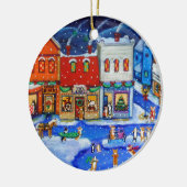 ペンブロークウェルシュコーギーサークルオーナメント セラミックオーナメント (左)