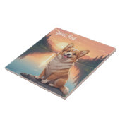 ペンブロークウェルシュコーギーズバイレイク タイル (側面)