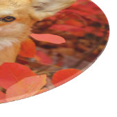 ペンブロークウェルシュコーギーズワンピードッグインレッド葉 カッティングボード (角)