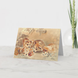 ペンブロークウェルシュコーギーズ子犬 カード