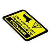 ペンブロークウェルシュコーギーズ警告ガードドッグおもしろい マグネット (右側)