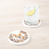 ペンブロークウェルシュコーギードッグオータムリース コースター (側面)