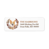 ペンブロークウェルシュコーギードッグオータムリース ラベル (正面)