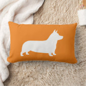 ペンブロークウェルシュコーギードッグシルエット ランバークッション (ブランケット)