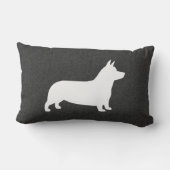 ペンブロークウェルシュコーギードッグシルエット ランバークッション (裏面)