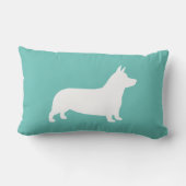 ペンブロークウェルシュコーギードッグシルエット ランバークッション (裏面)