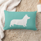 ペンブロークウェルシュコーギードッグシルエット ランバークッション (ブランケット)