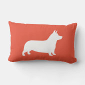 ペンブロークウェルシュコーギードッグシルエット ランバークッション (裏面)