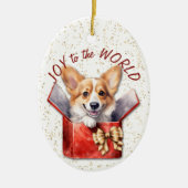 ペンブロークウェルシュコーギードッグジョイへ世界の休日 セラミックオーナメント (正面)