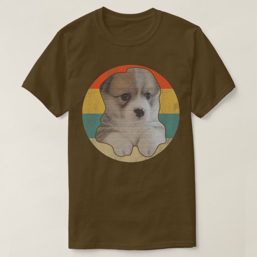 ペンブロークウェルシュコーギードッグパピーヴィンテージ犬のオーナー10 Tシャツ (デザイン正面)