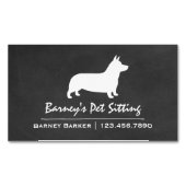 ペンブロークウェルシュコーギードッグブリードシルエット マグネット名刺 (正面)