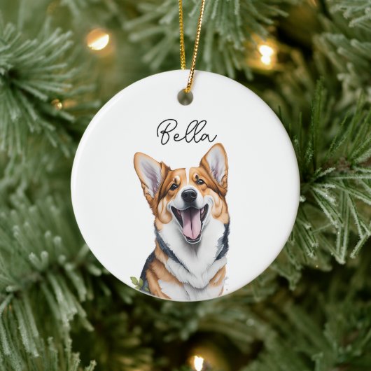 ペンブロークウェルシュコーギードッグペットホリデークリスマス セラミックオーナメント (ツリー)