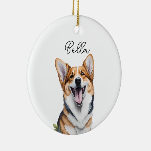 ペンブロークウェルシュコーギードッグペットホリデークリスマス セラミックオーナメント (右)