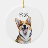 ペンブロークウェルシュコーギードッグペットホリデークリスマス セラミックオーナメント (裏面)