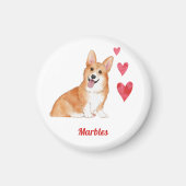 ペンブロークウェルシュコーギードッグ名前をカスタムする マグネット (正面)