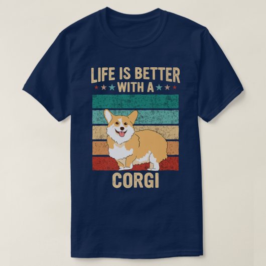 ペンブロークウェルシュコーギードッグ1278 Tシャツ (デザイン正面)