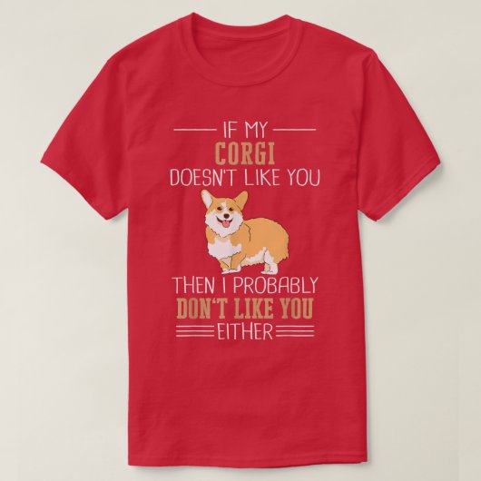 ペンブロークウェルシュコーギードッグ304 Tシャツ (デザイン正面)
