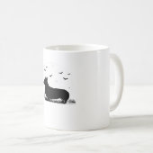 ペンブロークウェルシュコーギードッグ – ハロウィンムーンシルエット コーヒーマグカップ (正面右)