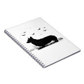 ペンブロークウェルシュコーギードッグ – ハロウィンムーンシルエット ノートブック (右側)