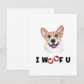 ペンブロークウェルシュコーギードッグI Woof you (正面/裏面)