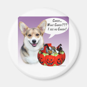 ペンブロークウェルシュコーギーハロウィンキャンディ マグネット