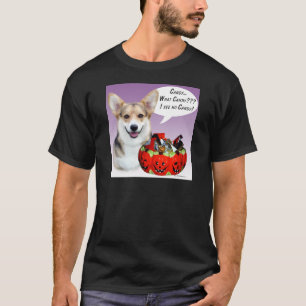 ペンブロークウェルシュコーギーハロウィンキャンディ Tシャツ