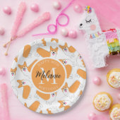 ペンブロークウェルシュコーギーパターン ペーパープレート (パーティー)