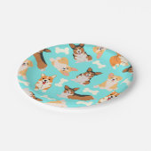 ペンブロークウェルシュコーギーパターン ペーパープレート (アングル)