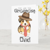 ペンブロークウェルシュコーギーパパ カード (黄色い花)