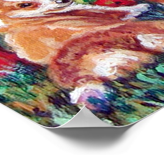 ペンブロークウェルシュコーギープリントポスター ポスター (角)