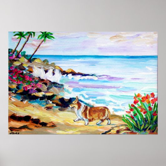 ペンブロークウェルシュコーギープリント ポスター (正面)