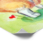 ペンブロークウェルシュコーギーポスタープリント ポスター (角)