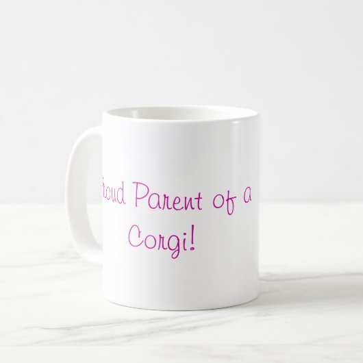 ペンブロークウェルシュコーギーマグ コーヒーマグカップ (正面左)