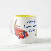 ペンブロークウェルシュコーギーマグ ツートーンマグカップ (正面左)