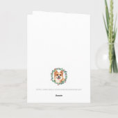 ペンブロークウェルシュコーギーメリークリスマストレンディー犬 シーズンカード (裏面)