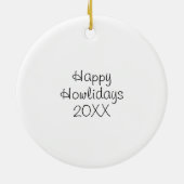 ペンブロークウェルシュコーギーレット雪 – ホリデードッグ セラミックオーナメント (裏面)