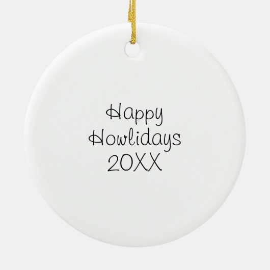 ペンブロークウェルシュコーギーレット雪 – ホリデードッグ セラミックオーナメント (裏面)