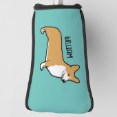 ペンブロークウェルシュコーギー名前をカスタムする ゴルフヘッドカバー (回転90)