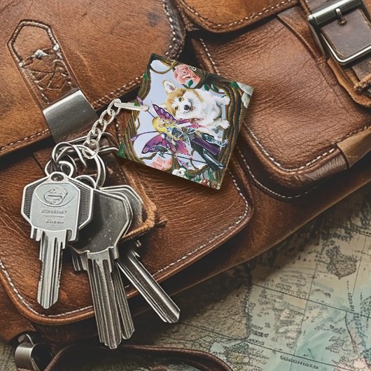 ペンブロークウェルシュコーギー妖精ファンタジー キーホルダー