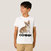 ペンブロークウェルシュコーギー子犬の少年 Tシャツ (正面フル)