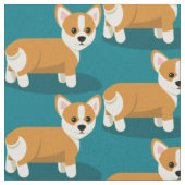 ペンブロークウェルシュコーギー子犬 ファブリック (クローズアップ)