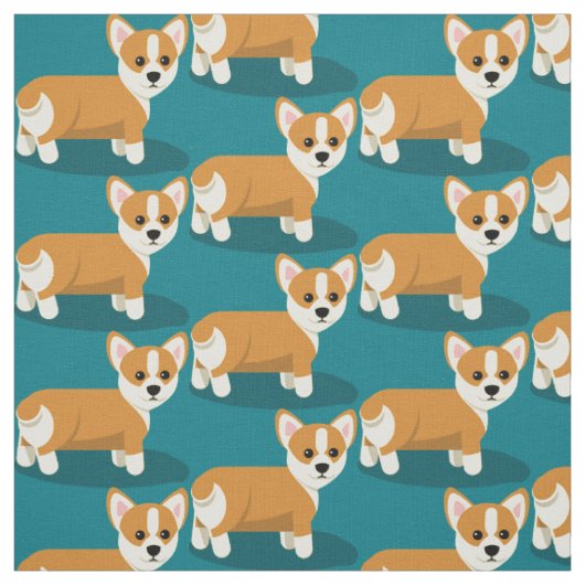 ペンブロークウェルシュコーギー子犬 ファブリック (見本)