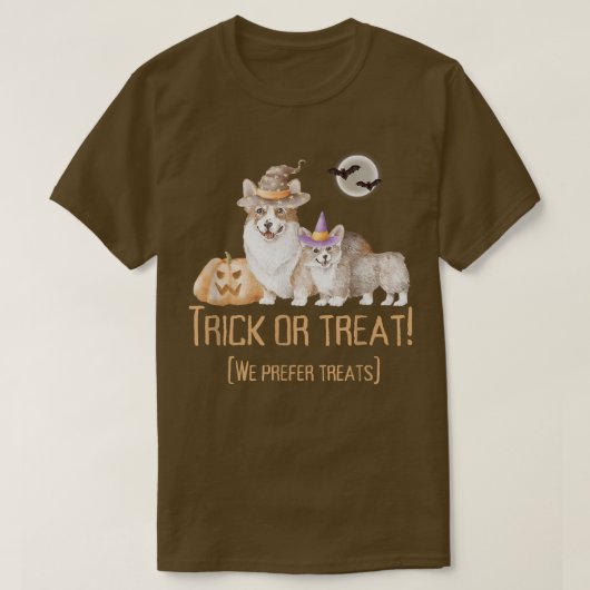 ペンブロークウェルシュコーギー愛犬家コルギハロウィーンCo Tシャツ (デザイン正面)