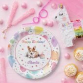 ペンブロークウェルシュコーギー水彩紙プレート ペーパープレート (パーティー)