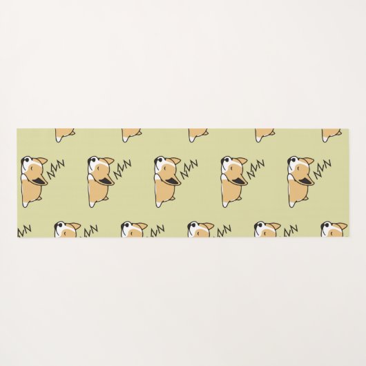 ペンブロークウェルシュコーギー眠っている犬の恋人ZZZ ヨガマット (裏面(横))