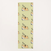 ペンブロークウェルシュコーギー眠っている犬の恋人ZZZ ヨガマット (正面)