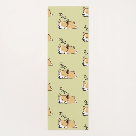 ペンブロークウェルシュコーギー眠っている犬の恋人ZZZ ヨガマット (裏面)