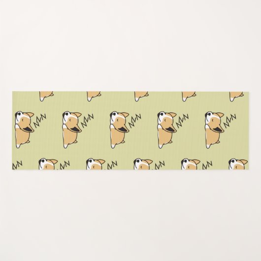 ペンブロークウェルシュコーギー眠っている犬の恋人ZZZ ヨガマット (正面(横))